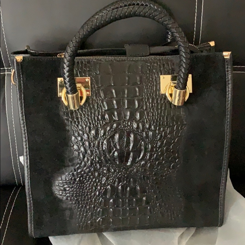Handbag black. Leather
